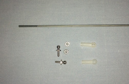 Rudder Linkage Rod w/Ball Links & Sockets